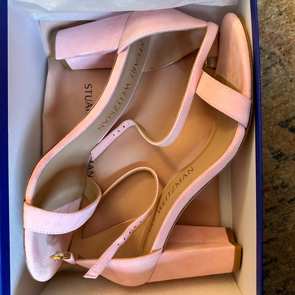 NIB Stuart Weitzman Nearly Nude Block Heel Sandals - Picture 2 of 6
